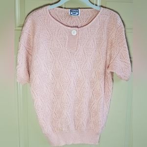 KENETH TOO VINTAGE SHORT SLEEVE SWEATER SIZE LG
